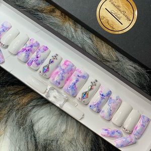 Tie dye press on nails 💎🌌